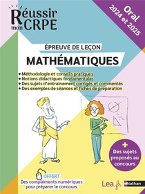 Reussir Mon Crpe : Mathematiques ; Epreuve Orale De Lecon ; Livre De L'eleve (edition 2024/2025) 