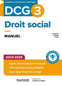 Dcg 3 : Droit Social ; Manuel (edition 2024/2025) 