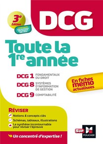 Dcg ; Toute La 1ere Annee Du Dcg 1, 8, 9 En Fiche ; Revision (edition 2024/2025) 