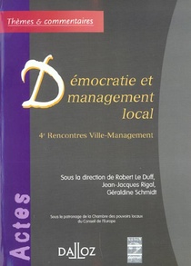 Democratie Et Management Local - 4e Rencontres Ville-management 