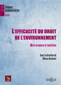 L'efficacite Du Droit De L'environnement ; Mise En Oeuvre Et Sanctions 