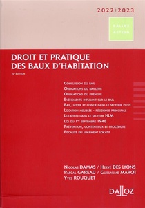 Droit Et Pratique Des Baux D'habitation (edition 2022/2023) 