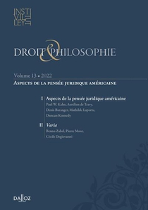 Droit & Philosophie Tome 13 : Aspects De La Pensee Juridique Americaine 