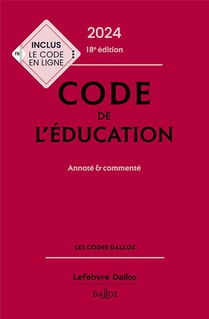 Code De L'education : Annote Et Commente (edition 2023) 