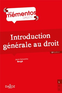 Introduction Generale Au Droit (18e Edition) 