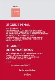 Guide Penal : Guide Des Infractions (edition 2024) 