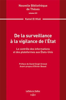 De La Surveillance A La Vigilance De L'etat. Volume 231 