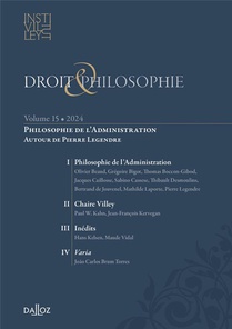 Droit & Philosophie. Volume 15 