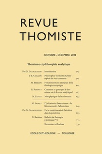 Thomisme Et Philosophie Analytique (edition 2023) 