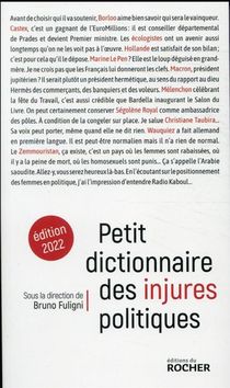 Petit Dictionnaire Des Injures Politiques (edition 2022) 