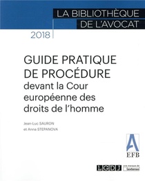 Guide Pratique De Procedure Devant La Cour Europeenne Des Droits De L'homme (edition 2018) 