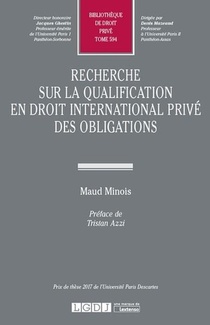 Recherche Sur La Qualification En Droit International Prive Des Obligations 