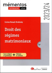 Droit Des Regimes Matrimoniaux : Cours Integral Et Synthetique , Tableaux Et Schemas (edition 2023/2024) 