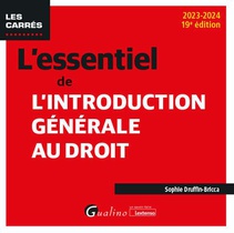 L'essentiel De L'introduction Generale Au Droit (edition 2023/2024) 