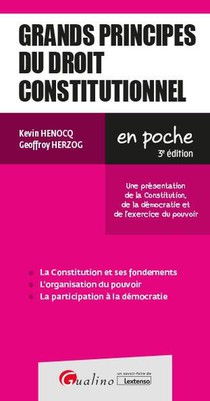 Grands Principes Du Droit Constitutionnel : Une Presentation Des Notions De Constitution, De Democratie Et De L'exercice Du Pouvoir (3e Edition) 