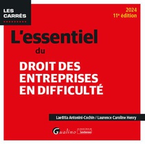 L'essentiel Du Droit Des Entreprises En Difficulte (edition 2024) 