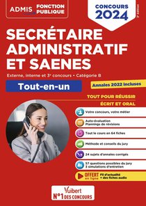 Concours Secretaire Administratif Et Saenes : Categorie B Tout-en-un Externe Et Interne 