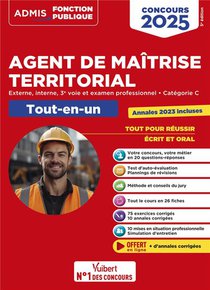 Concours Agent De Maitrise Territorial 2025 : Categorie C Tout-en-un ; Externe, Interne, 3e Voie, Examen Professionnel 