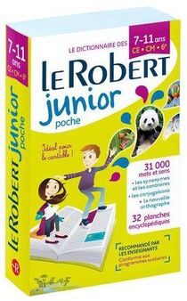 Dictionnaire Le Robert Junior Poche ; Ce, Cm, 6e ; 7/11 Ans 