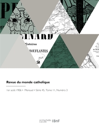 Revue Du Monde Catholique 