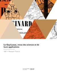 Le Gay-lussac, Revue Des Sciences Et De Leurs Applications 