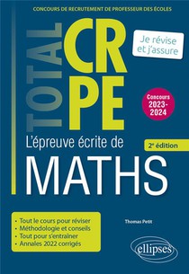 Reussir L'epreuve Ecrite De Mathematiques : Crpe ; Nouveau Concours 2022 (edition 2022) 