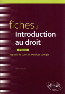 Fiches D'introduction Au Droit (5e Edition) 