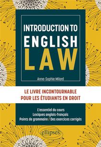 Introduction To English Law : Le Livre Incontournable Pour Les Etudiants En Droit 