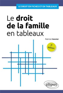 Le Droit De La Famille En Tableaux : A Jour Au 30 Septembre 2023 