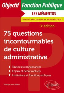75 Questions Incontournables De Culture Administrative : Toutes Categories 