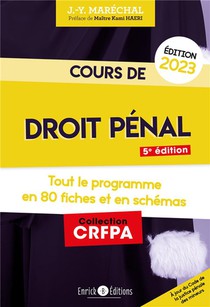 Cours De Droit Penal : Tout Le Programme En 80 Fiches (edition 2023) 