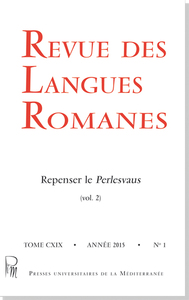 Revue Des Langues Romanes Tome 119 N 1 