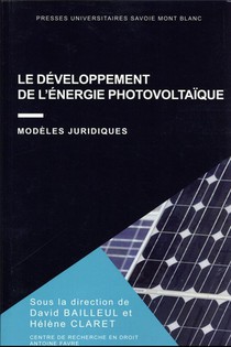 Le Developpement De L'energie Photovoltaique : Modeles Juridiques 