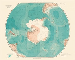 Carte Geographie Nostalgique Bnf : Les Regions Antarctiques 