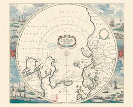 Carte Geographie Nostalgique Bnf : Le Pole Arctique 