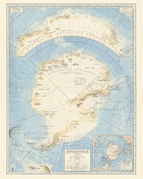 Carte Geographie Nostalgique Bnf : Antarctique 