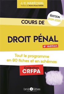 Cours De Droit Penal 2024-2025 : Tout Le Programme En Fiches Et En Schemas 
