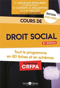 Cours De Droit Social 2024-2025 : Tout Le Programme En Fiches Et En Schemas 