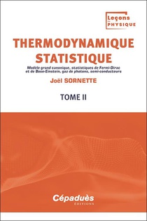 Thermodynamique Statistique T.2 : Modele Grand Canonique, Statistiques De Fermi-dirac Et De Bose-einstein, Gaz De Photons, Semi-conducteurs 