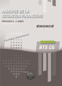 Processus 6 : Analyse De La Situation Financiere ; Bts Cg, 2e Annee ; Enonce (edition 2023) 