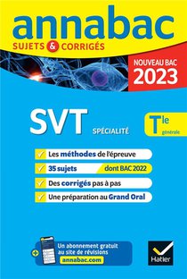 Annabac Sujets & Corriges : Specialite Svt ; Terminale Generale (edition 2023) 