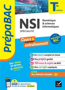 Prepabac Cours & Entrainement : Nsi : Numerique & Sciences Informatiques, Specialite ; Terminale Generale 
