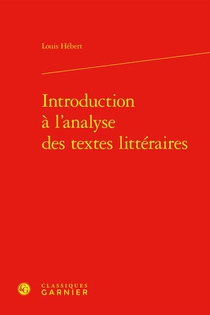 Introduction A L'analyse Des Textes Litteraires 