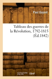 Tableau Des Guerres De La Revolution, 1792-1815 