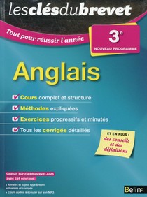 Les Cles Du Brevet ; Tout Pour Reussir L'annee ; Anglais ; 3eme (edition 2015) 