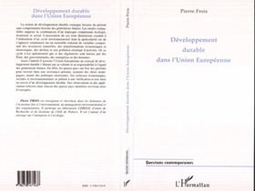 Developpement Durable Dans L'union Europeenne 