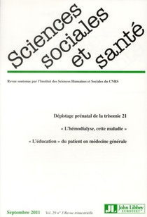 Revue Sciences Sociales Et Sante N.3 