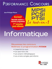 Performance Concours : Informatique 1re Annee (mpsi, Pcsi, Ptsi) 