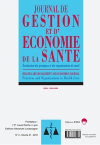 Evaluation Des Pratiques Et Des Organisations De Sante-jges 3-2019 - Journal De Gestion Et D'economi 