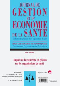 Impact De La Recherche En Gestion Sur Les Organisations De Sante-jges 4-2019 - Journal De Gestion E 